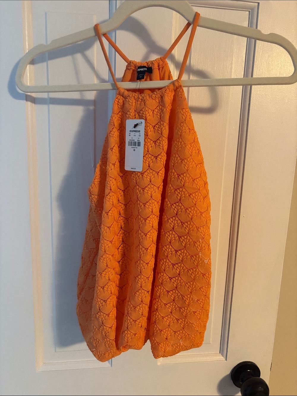 Express Kids Orange Crochet Halter Top